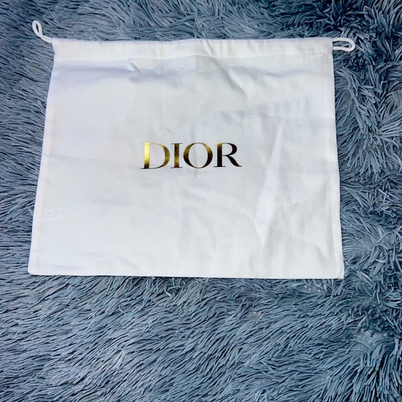 Dior Handbags - Authentic Dior Dust Bag 13x11 white and gold